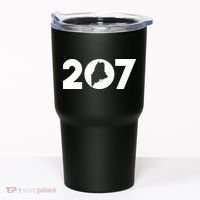 Maine Map Inside The 207 Area Code Maine Me Pride Tumbler thumb 0