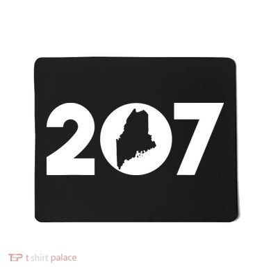 Maine Map Inside The 207 Area Code Maine Me Pride Mousepad