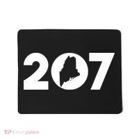 Maine Map Inside The 207 Area Code Maine Me Pride Mousepad thumb 0