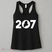 Maine Map Inside The 207 Area Code Maine Me Pride Women's Tank Top thumb 3