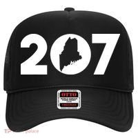 Maine Map Inside The 207 Area Code Maine Me Pride Hat thumb 0