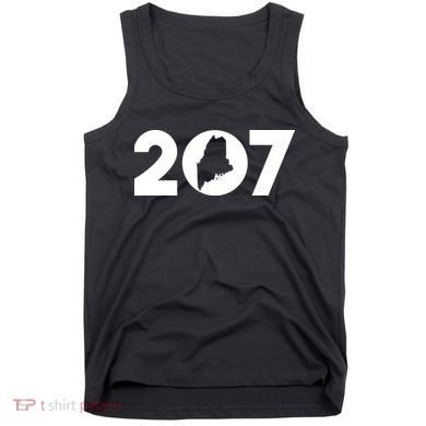 Maine Map Inside The 207 Area Code Maine Me Pride Tank Top