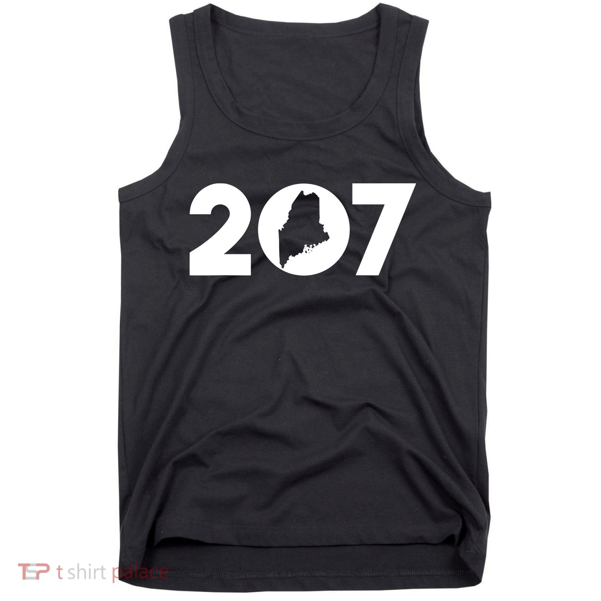 Maine Map Inside The 207 Area Code Maine Me Pride Tank Top