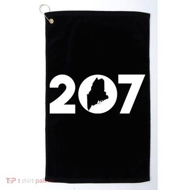 Maine Map Inside The 207 Area Code Maine Me Pride Golf Towel