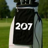 Maine Map Inside The 207 Area Code Maine Me Pride Golf Towel thumb 2