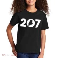 Maine Map Inside The 207 Area Code Maine Me Pride Kids T-Shirt thumb 2