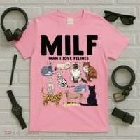 MILF Man I Love Felines Funny Cat Vintage T-Shirt thumb 5
