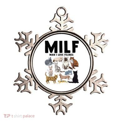 MILF Man I Love Felines Funny Cat Vintage Ornament