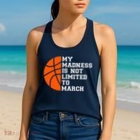 My Madness Is Not Limited To March Basketball Women's Tank Top thumb 2