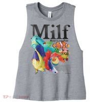Milf Man I Love Fish Women's Racerback Cropped Tank thumb 0