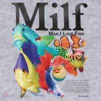 Milf Man I Love Fish Women's Racerback Cropped Tank thumb 2