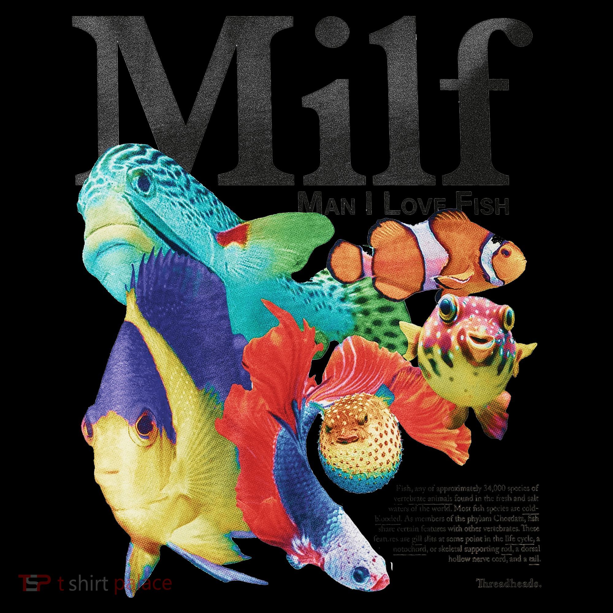 Milf Man I Love Fish Stripe Pom Pom Beanie