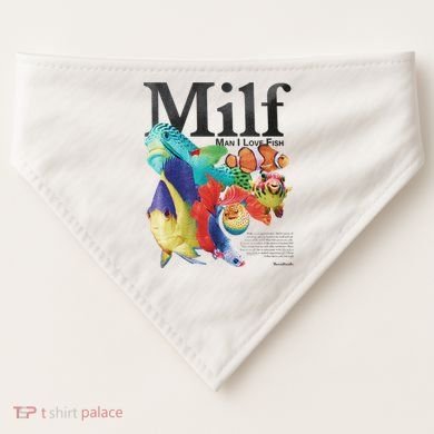 Milf Man I Love Fish USA-Made Doggie Bandana