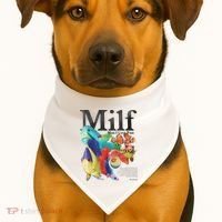 Milf Man I Love Fish USA-Made Doggie Bandana thumb 1