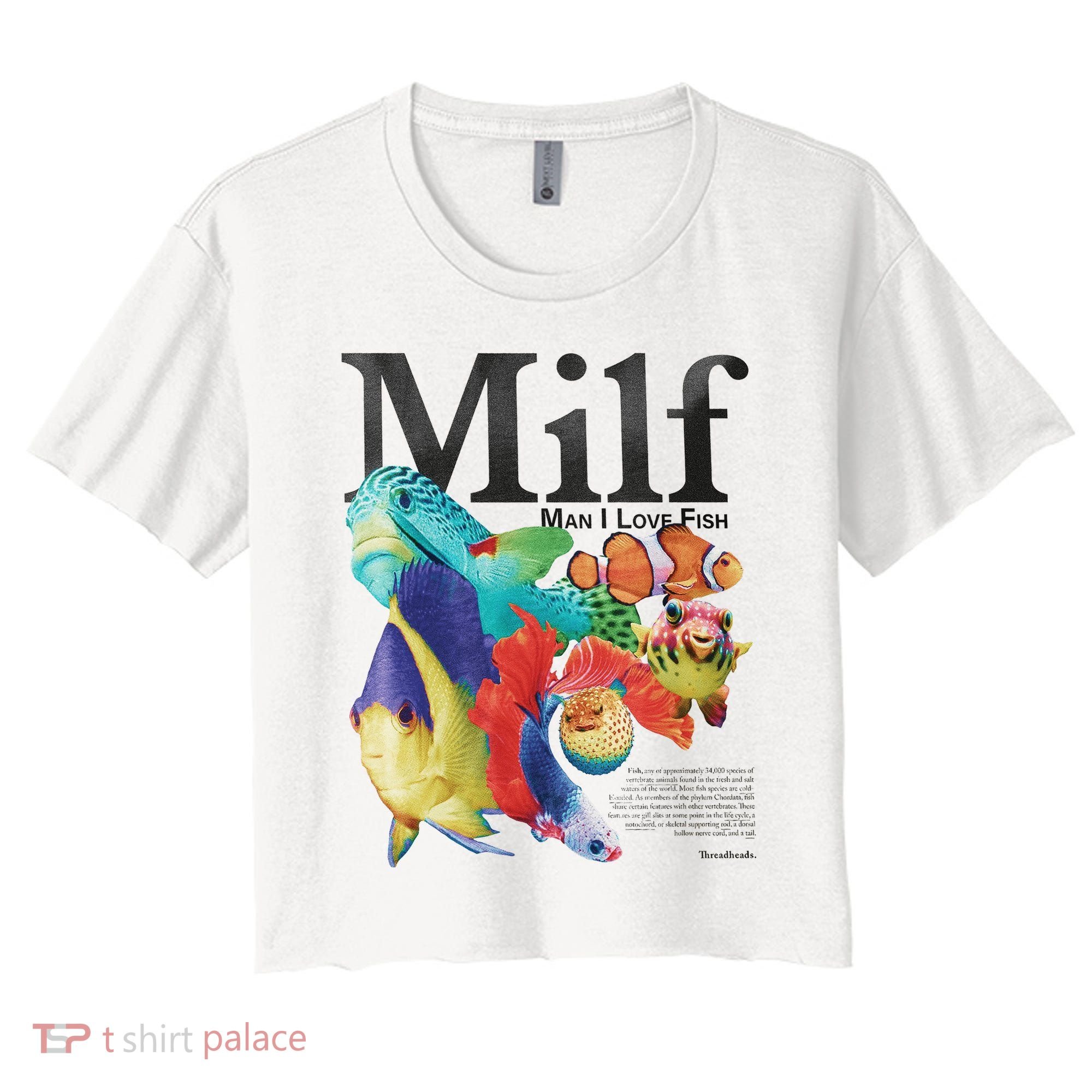 Milf Man I Love Fish Women's Crop Top Tee
