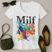Milf Man I Love Fish Women's V-Neck T-Shirt thumb 2