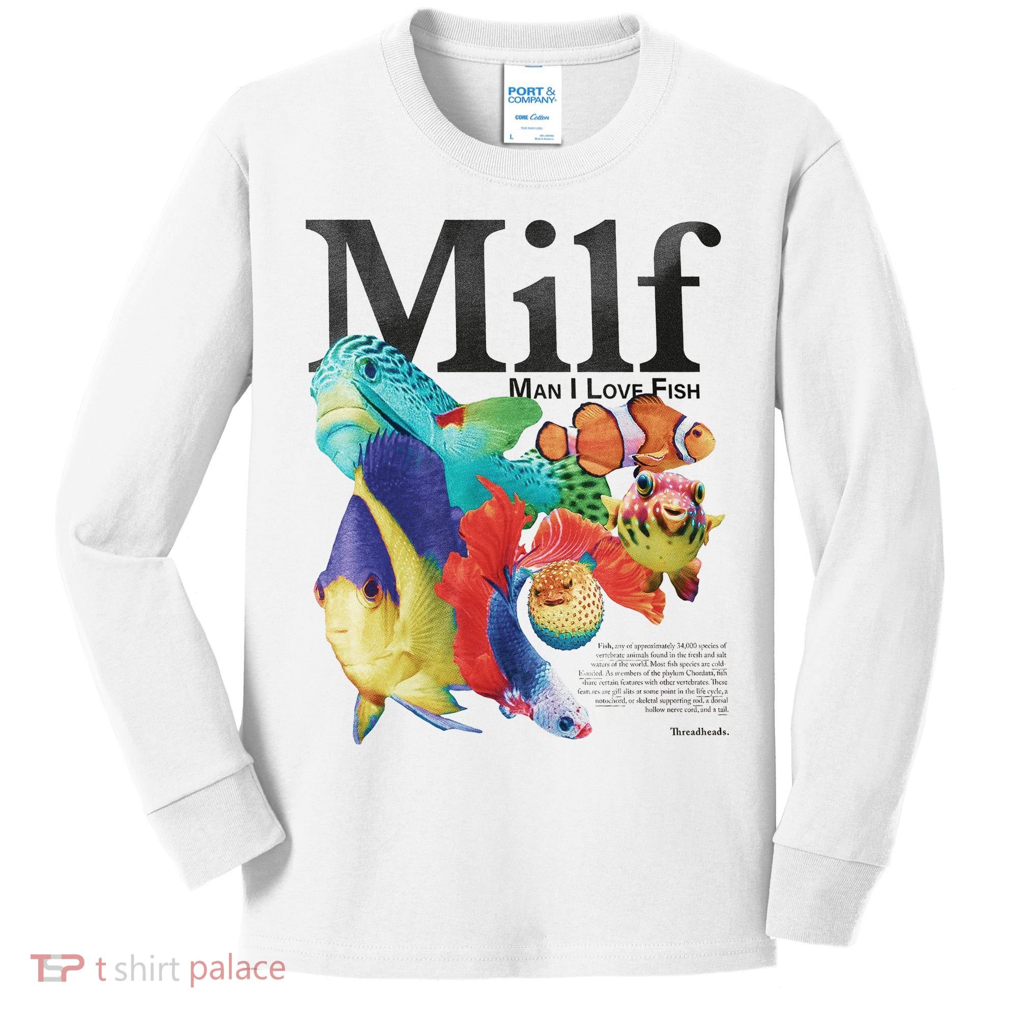 Milf Man I Love Fish Kids Long Sleeve Shirt