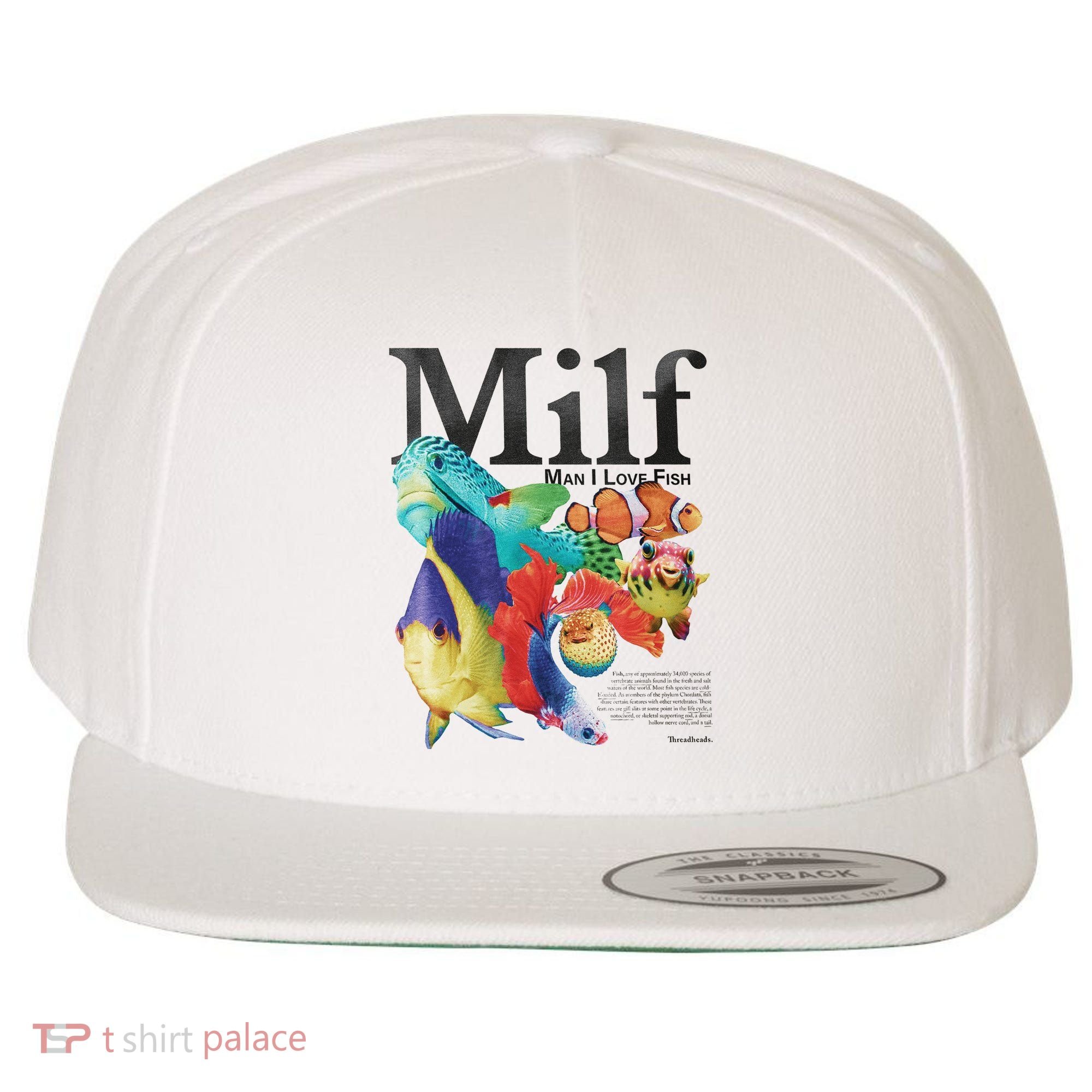Milf Man I Love Fish Wool Snapback Cap