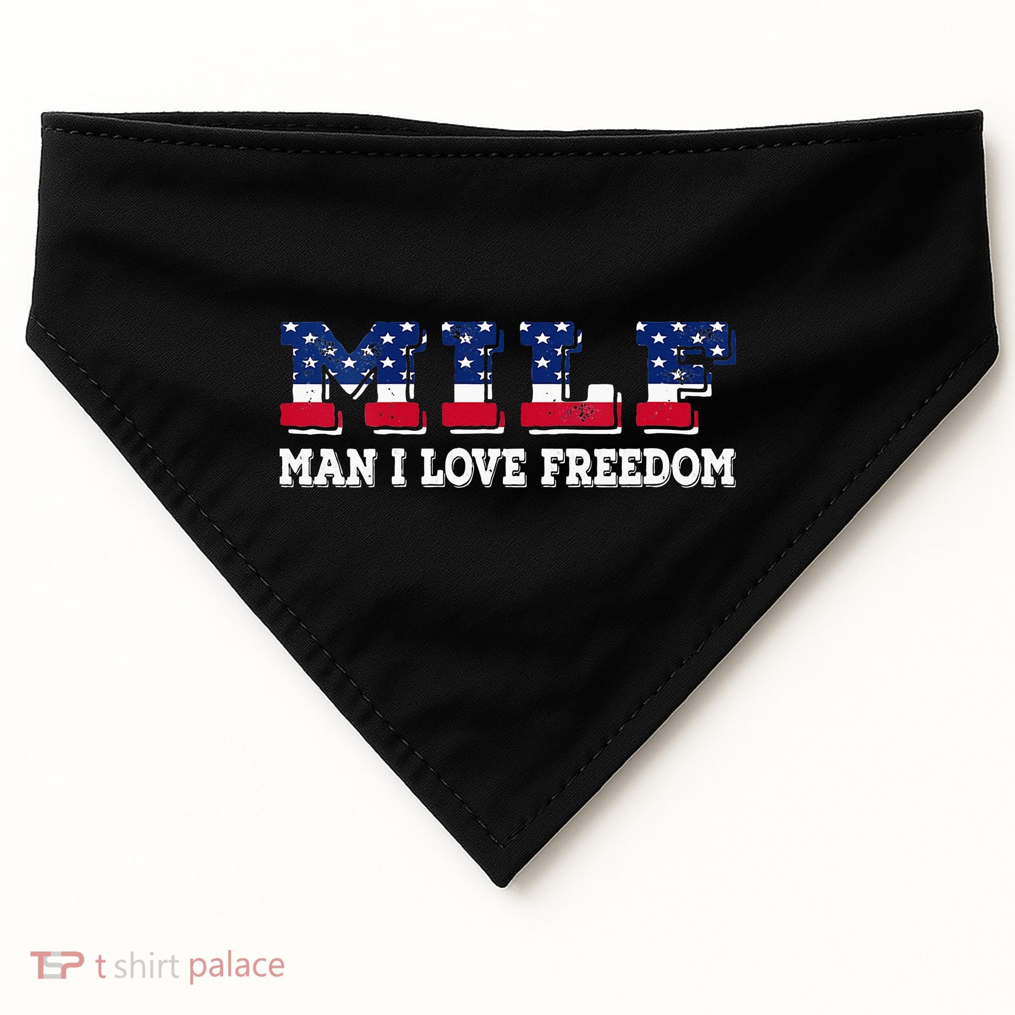 MILF Man I Love Freedom Funny Patriotic USA-Made Doggie Bandana