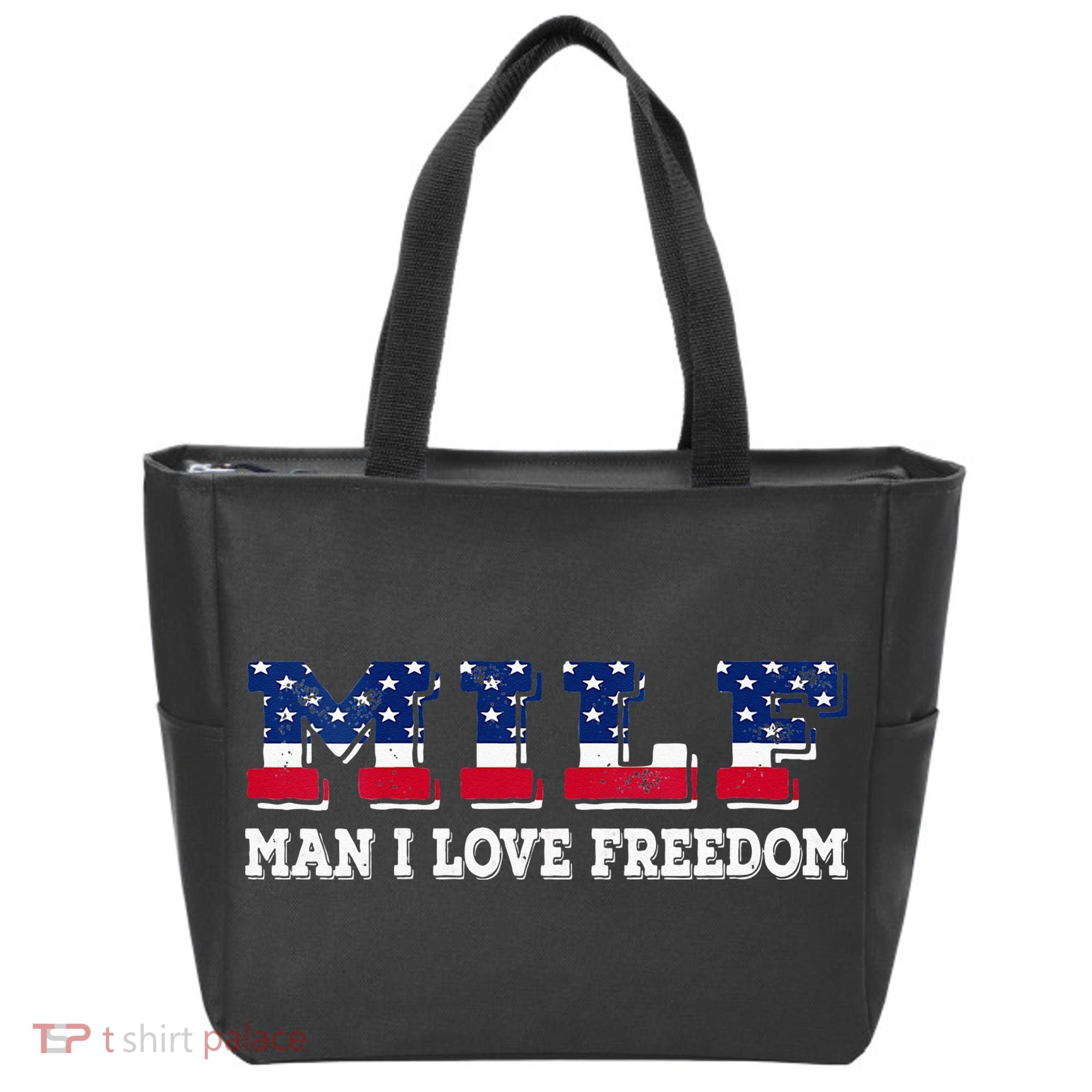 MILF Man I Love Freedom Funny Patriotic Tote Bag