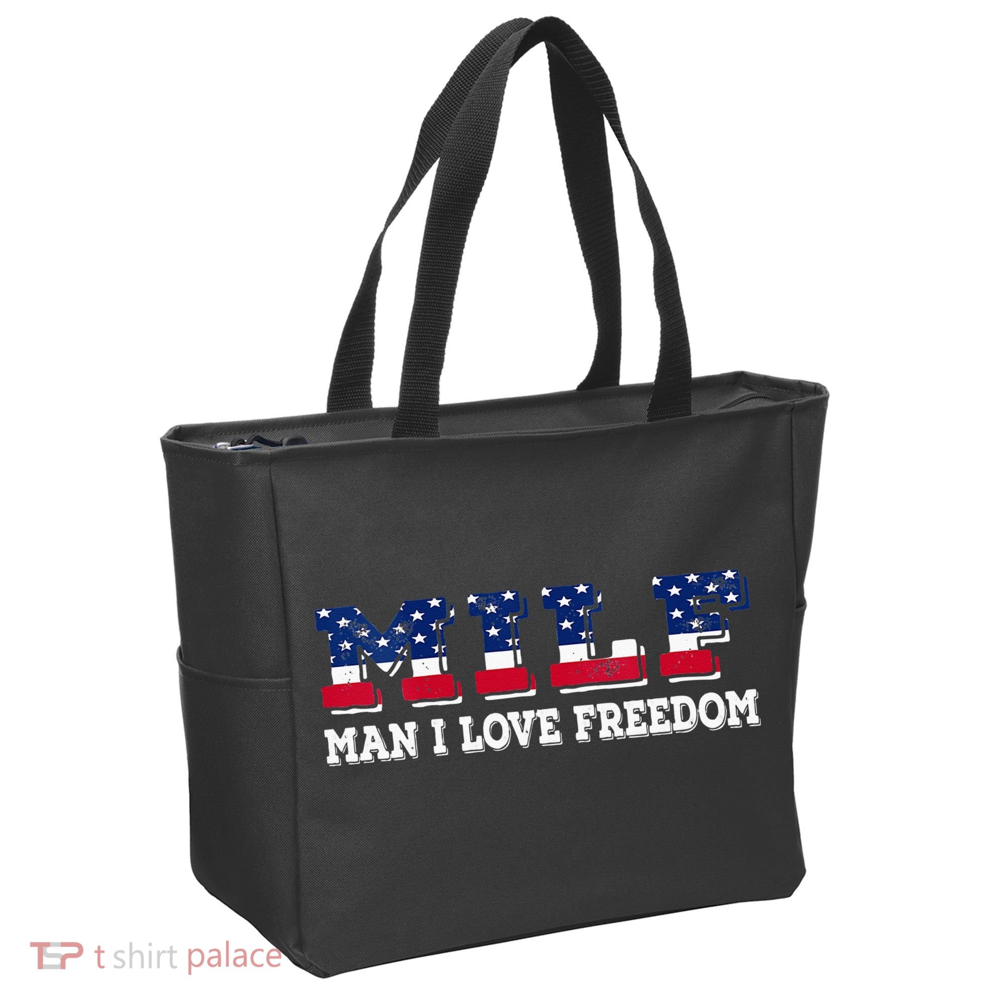 MILF Man I Love Freedom Funny Patriotic Tote Bag