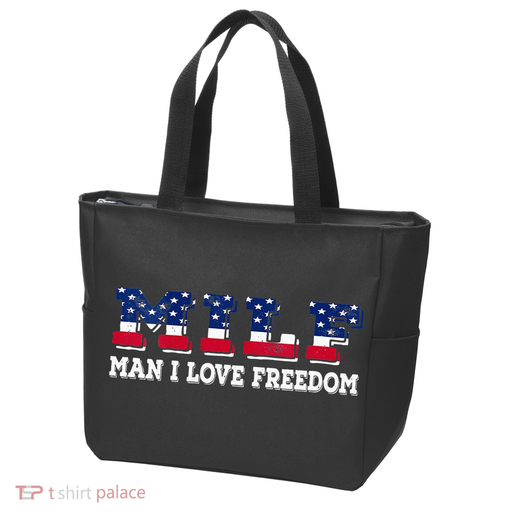 MILF Man I Love Freedom Funny Patriotic Tote Bag