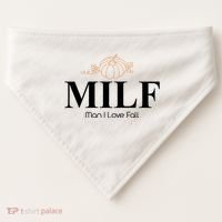 MILF Man I Love Fall October Lover USA-Made Doggie Bandana thumb 0