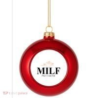 MILF Man I Love Fall October Lover Plastic Christmas Ball Ornament thumb 0