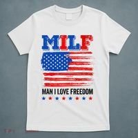 MILF Man I Love Freedom 4th Of July USA Flag Patriotic T-Shirt thumb 5