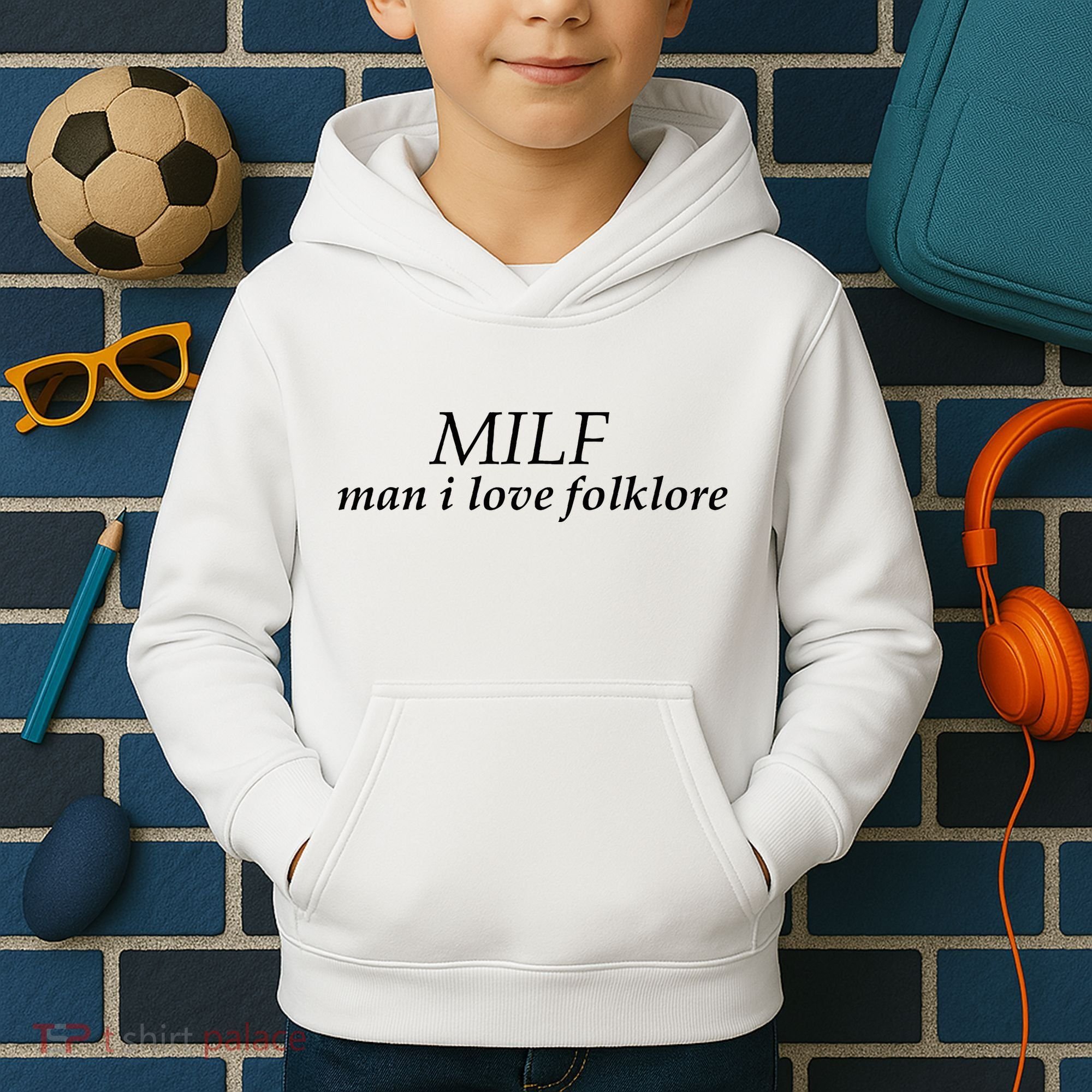 Milf Man I Love Folklore Kids Hoodie