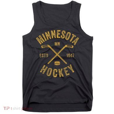 Minnesota Mn Ice Hockey Sticks Tank Top