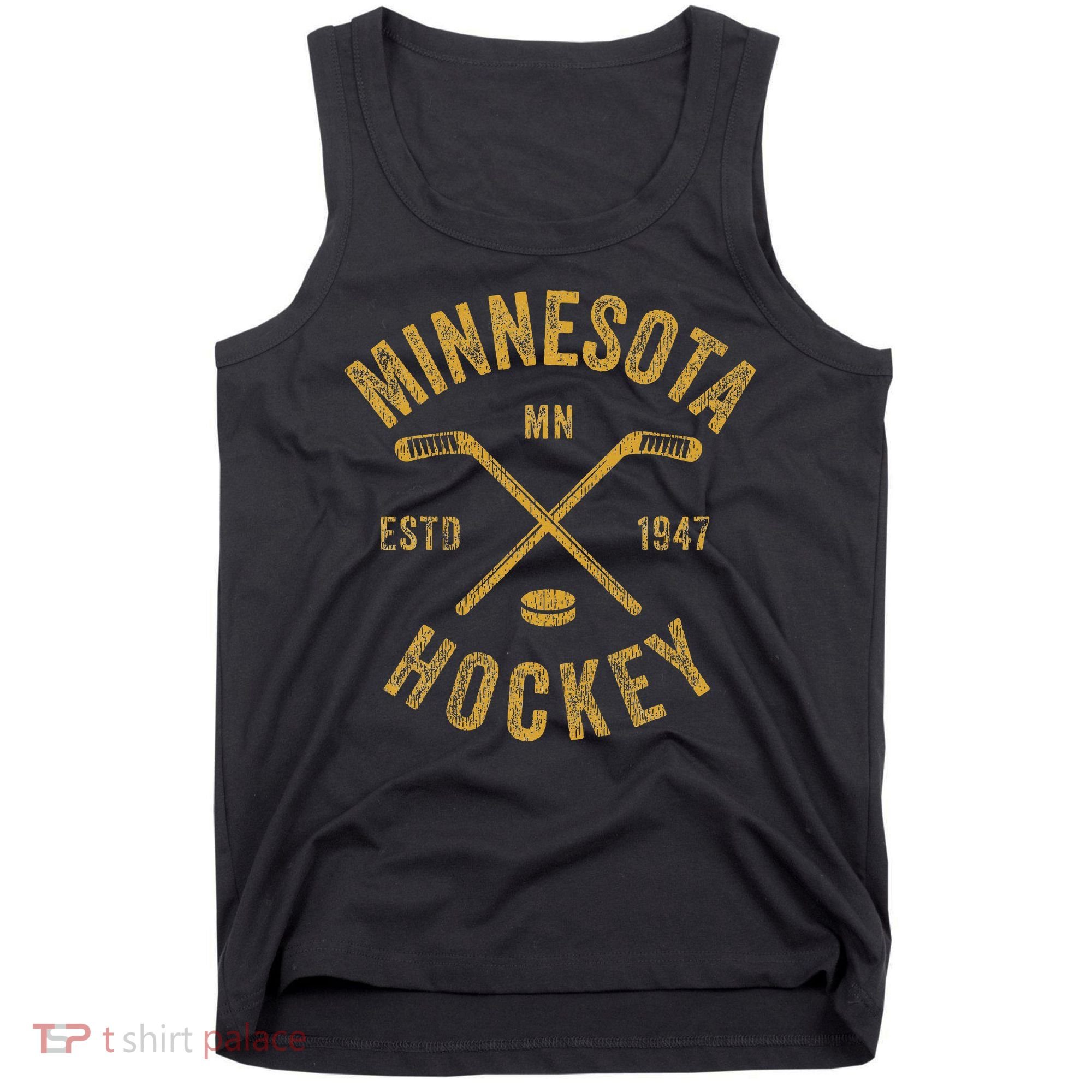 Minnesota Mn Ice Hockey Sticks Tank Top