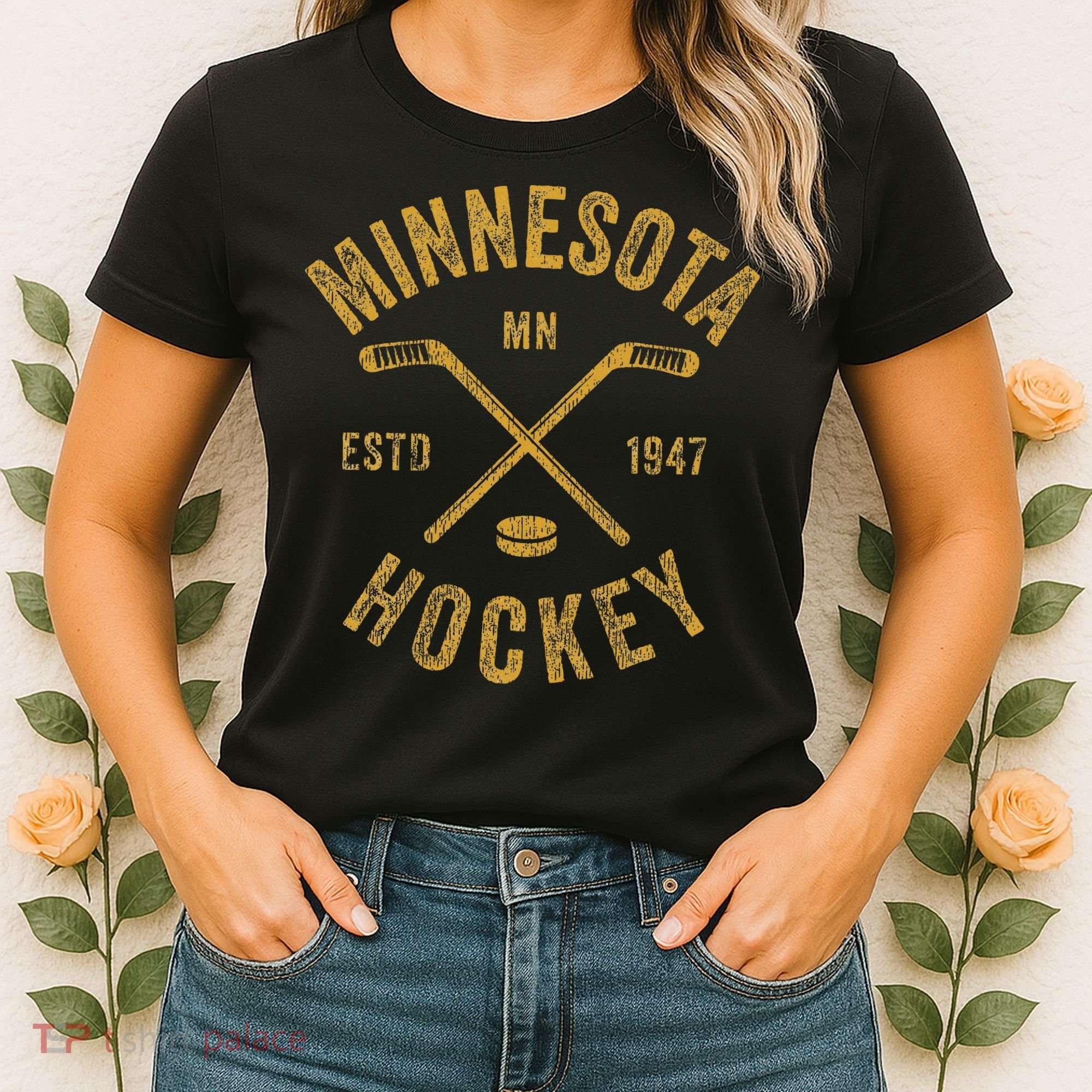 Minnesota Mn Ice Hockey Sticks Women's T-Shirt