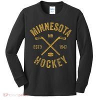 Minnesota Mn Ice Hockey Sticks Kids Long Sleeve Shirt thumb 0