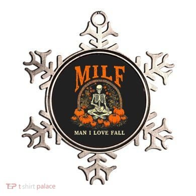 MILF Man I Love Fall Funny Skeleton Pumpkin Halloween Ornament