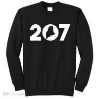 Maine Map Inside The 207 Area Code Maine Me Pride Sweatshirt thumb 0