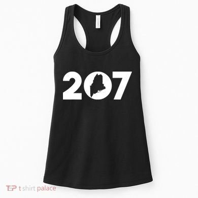 Maine Map Inside The 207 Area Code Maine Me Pride Women's Tank Top