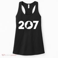 Maine Map Inside The 207 Area Code Maine Me Pride Women's Tank Top thumb 0