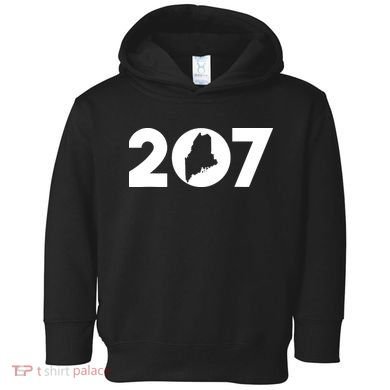 Maine Map Inside The 207 Area Code Maine Me Pride Toddler Hoodie