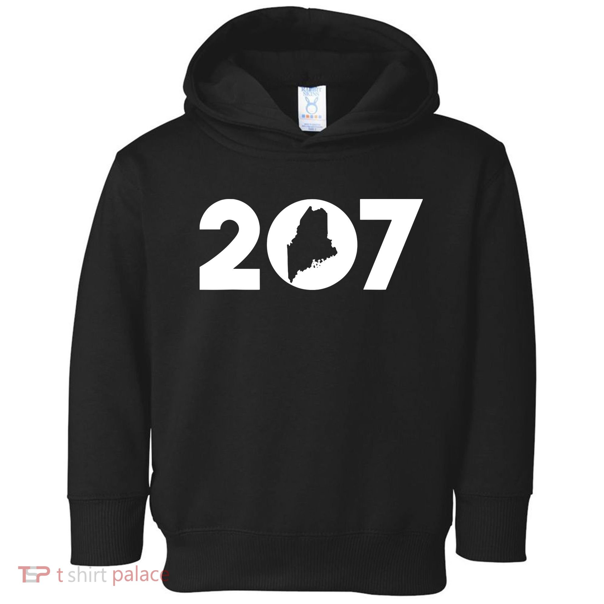 Maine Map Inside The 207 Area Code Maine Me Pride Toddler Hoodie