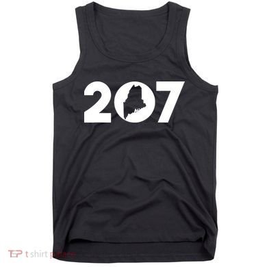 Maine Map Inside The 207 Area Code Maine Me Pride Tank Top