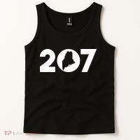 Maine Map Inside The 207 Area Code Maine Me Pride Tank Top thumb 2