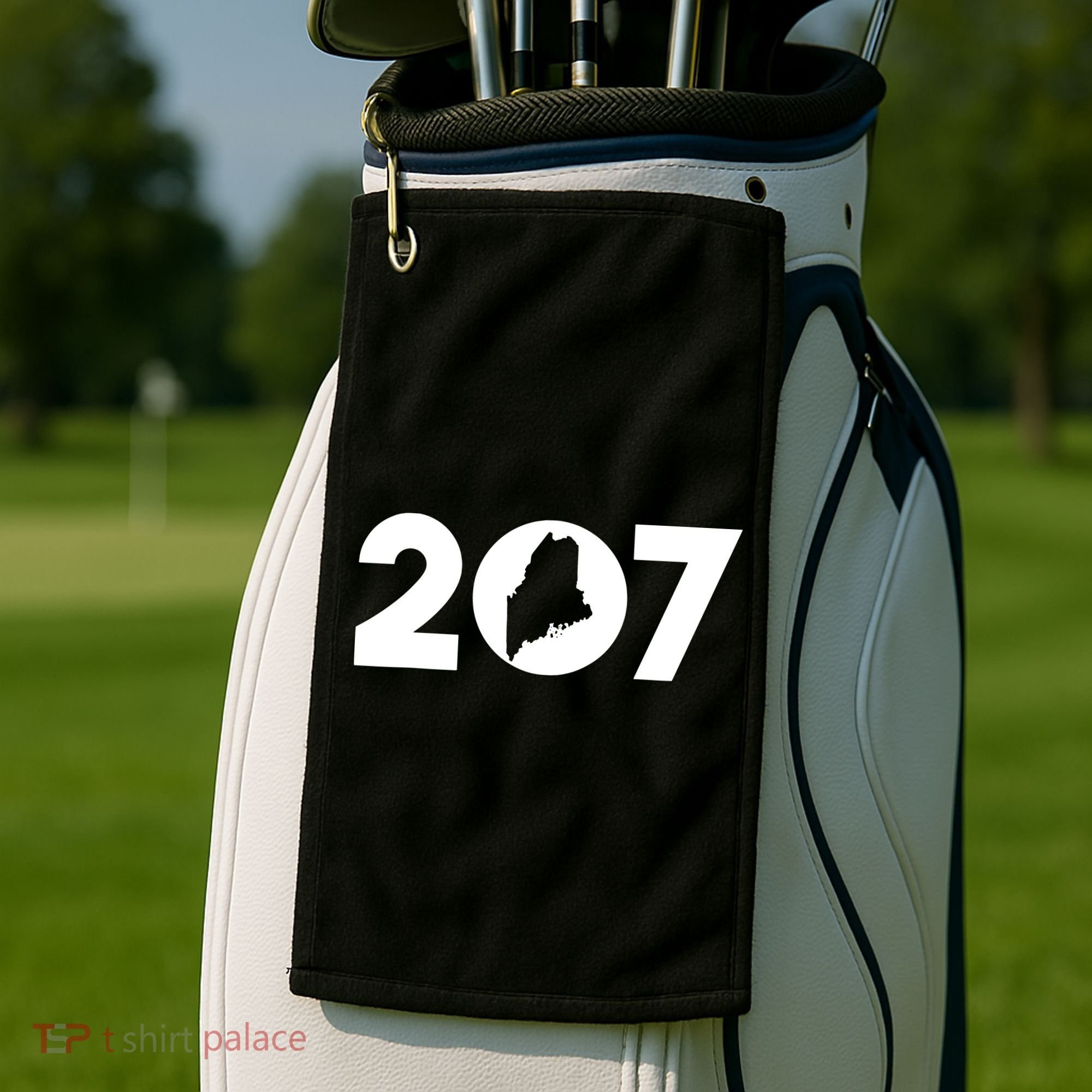 Maine Map Inside The 207 Area Code Maine Me Pride Golf Towel