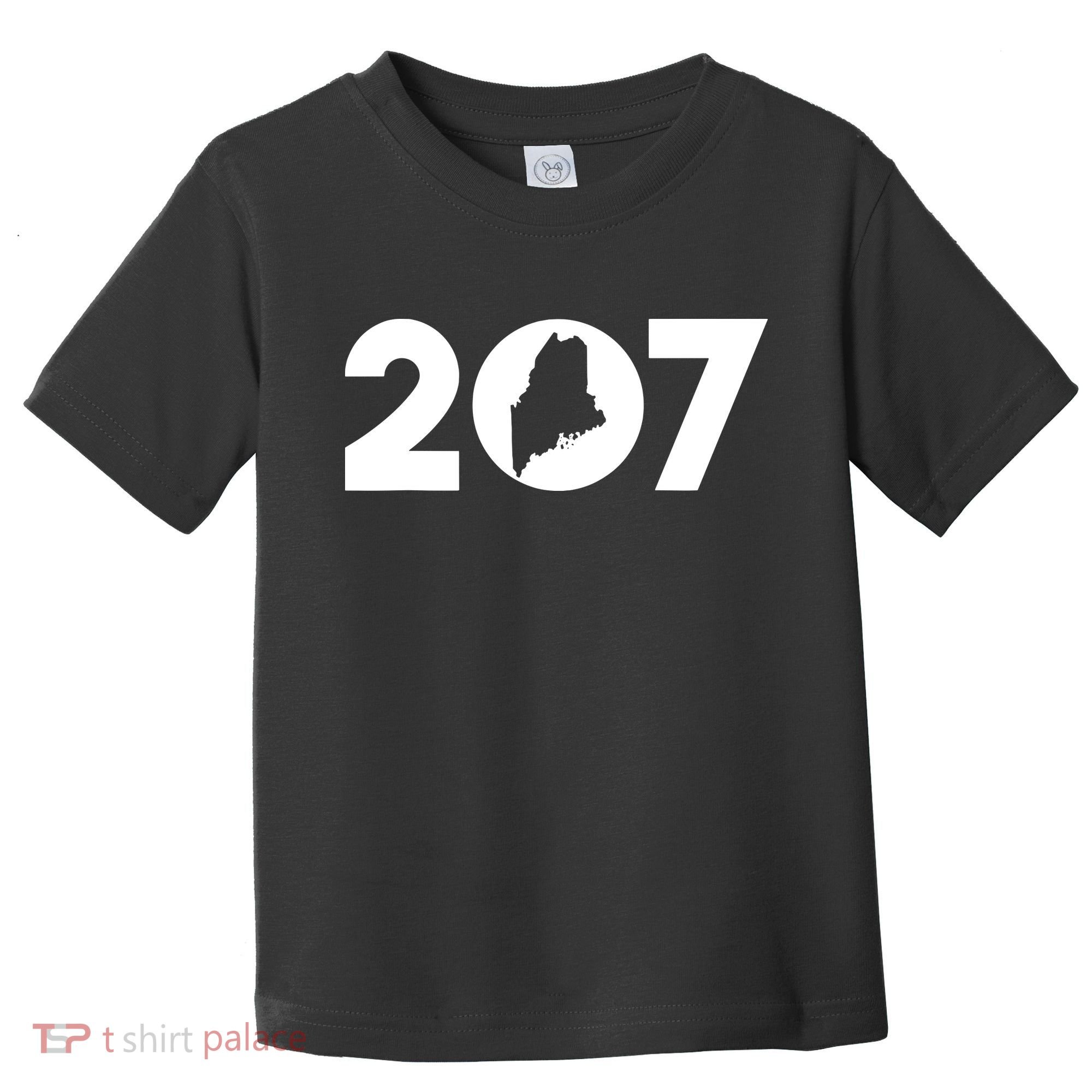 Maine Map Inside The 207 Area Code Maine Me Pride Toddler T-Shirt