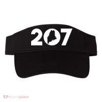 Maine Map Inside The 207 Area Code Maine Me Pride Visor thumb 0