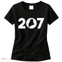 Maine Map Inside The 207 Area Code Maine Me Pride Women's T-Shirt thumb 0