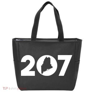 Maine Map Inside The 207 Area Code Maine Me Pride Tote Bag