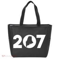 Maine Map Inside The 207 Area Code Maine Me Pride Tote Bag thumb 0
