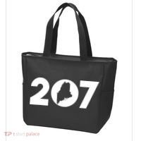 Maine Map Inside The 207 Area Code Maine Me Pride Tote Bag thumb 3