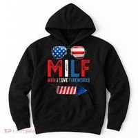 MILF Man I Love Fireworks Funny American 4th Of July Hoodie thumb 0